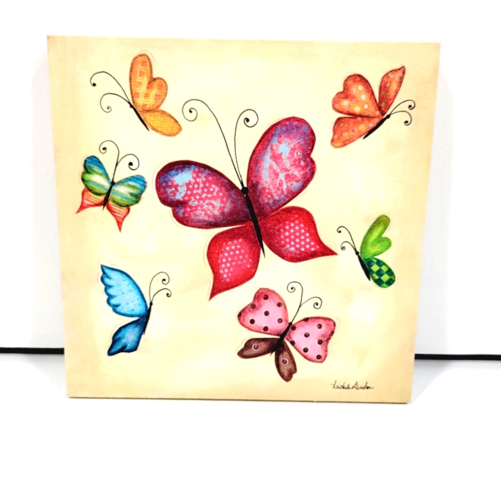 Colorful Butterfly Canvas 9 x 9